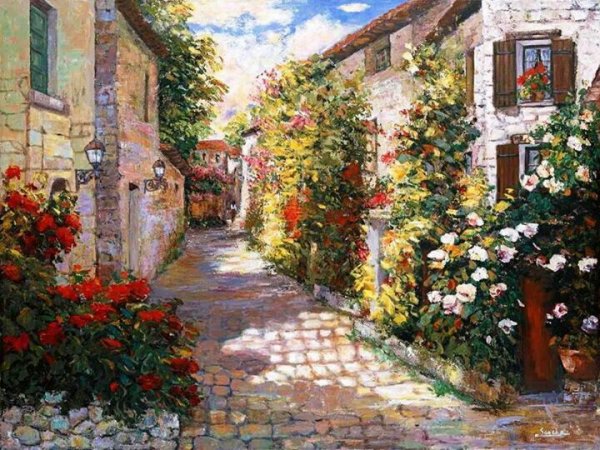 Клод Моне итальянский дворик