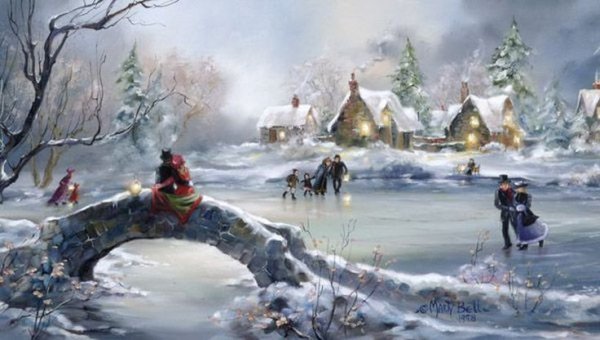 Марти Белл Рождественский пейзаж