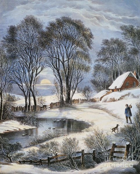 Василий Ефимович Экгорст зимний пейзаж