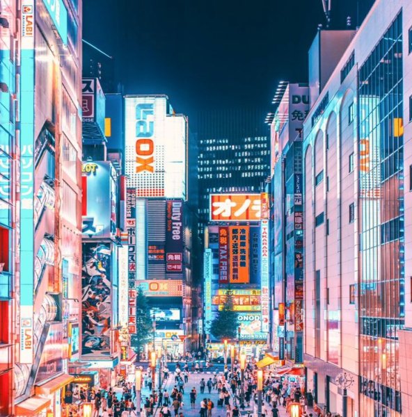 Аниме Токио Акихабара неон