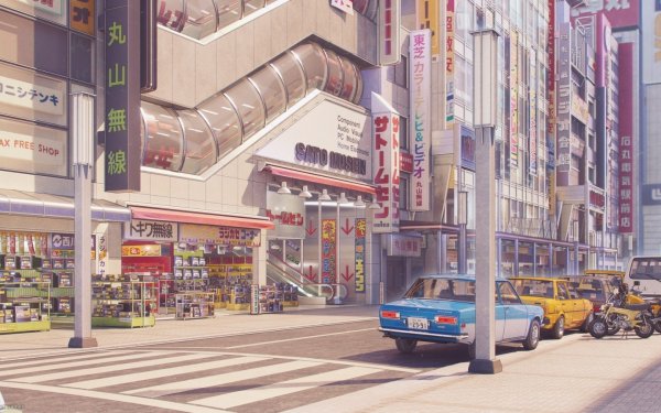 Улица Акихабара Токио аниме