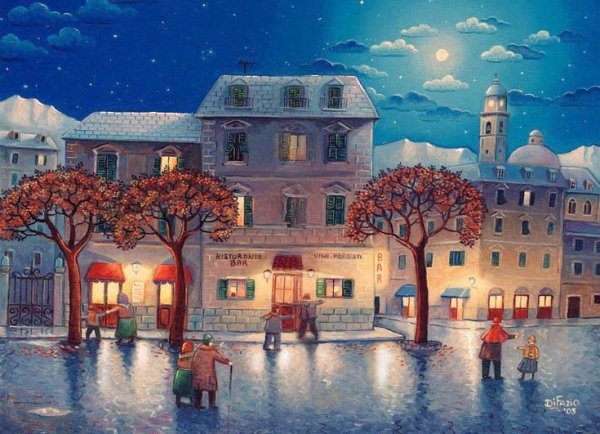 Филипп Кубарев городской зимний пейзаж