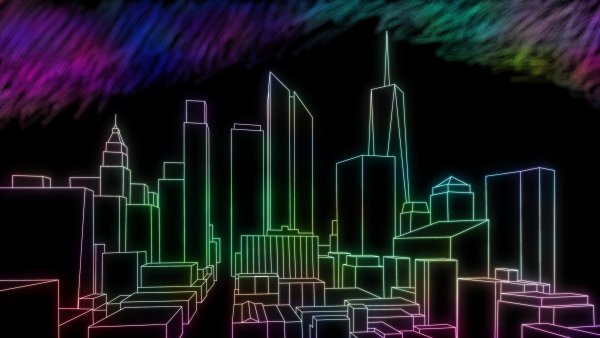 Неоновые очертания