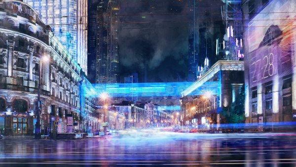 Современный город арт