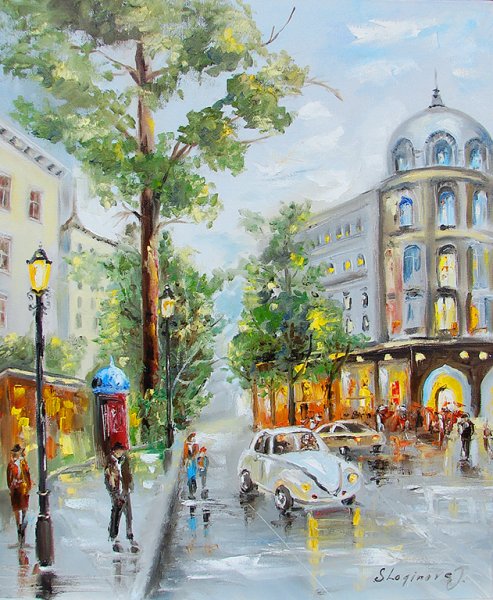 Весенний городской пейзаж