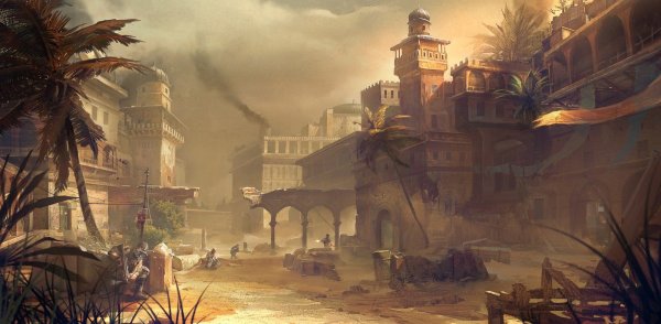 Пустынный город арт