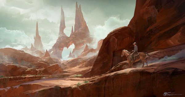 Фэнтези пейзажи пустыни