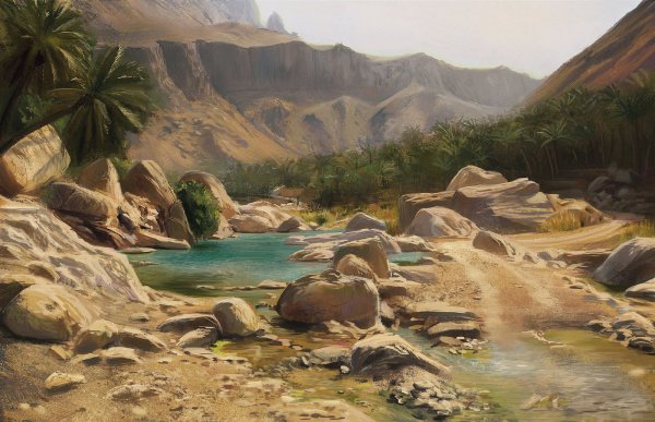 Оазис в пустыне арт