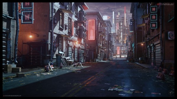 Cyberpunk Art город