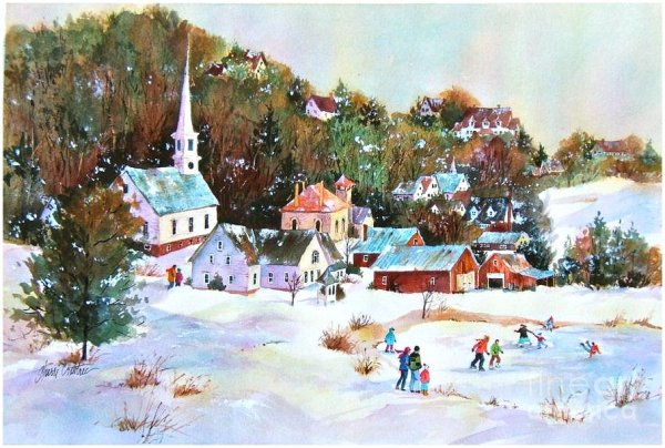 Татарская деревня зимой