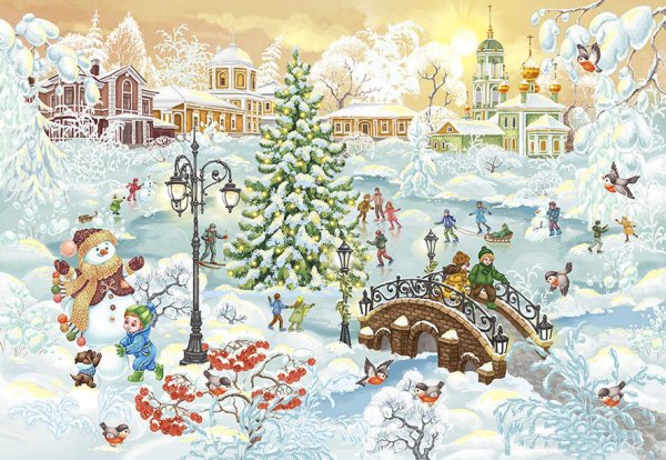 Марина Касперская иллюстрации зимние