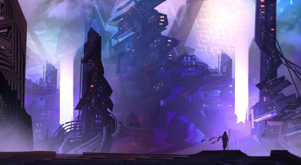 Киберпанк пейзаж