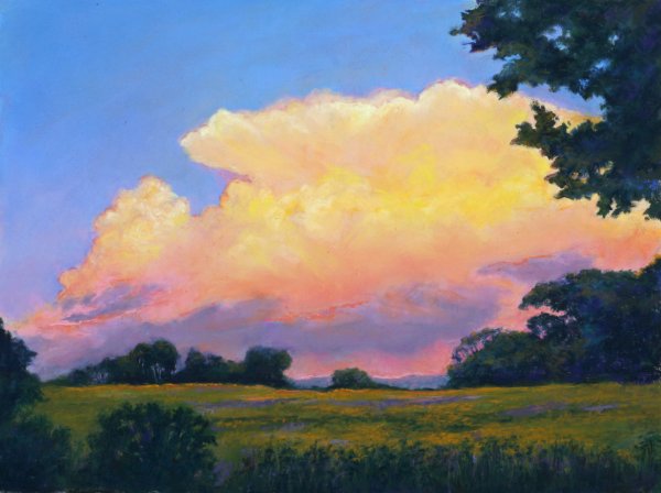 Пейзаж пастелью