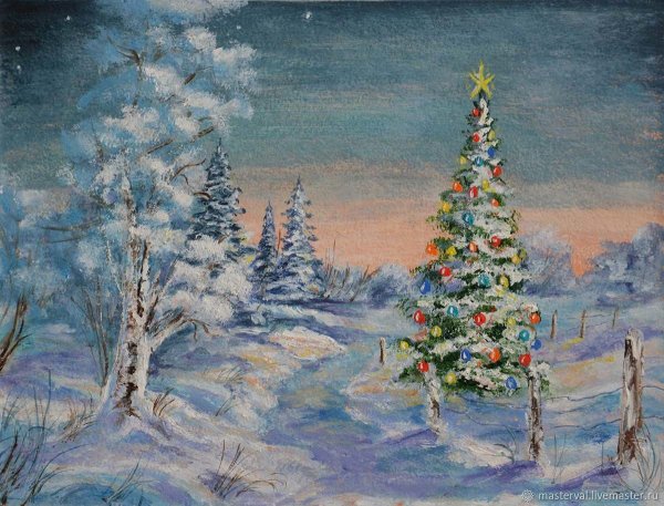 Елка картины художников