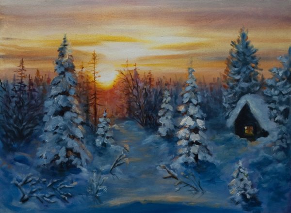 Художник Николай Шумилкин картины зима