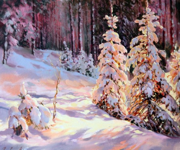 Художник Наталья Головина зима