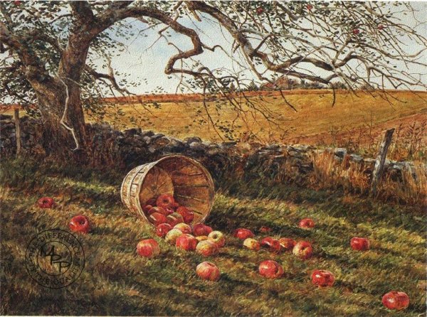 Осенний Яблоневый сад в живописи