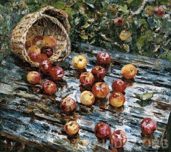 Художник Федот Сычков картины яблоки