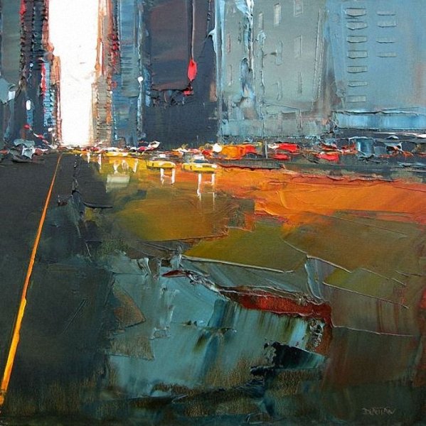 Дэниел Кастан живопись мастихином