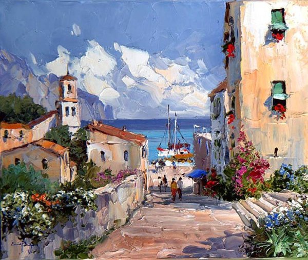Художник Импрессионист живопись мастихином город Новороссийск