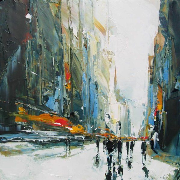 Живопись пастозная мастихином пейзаж