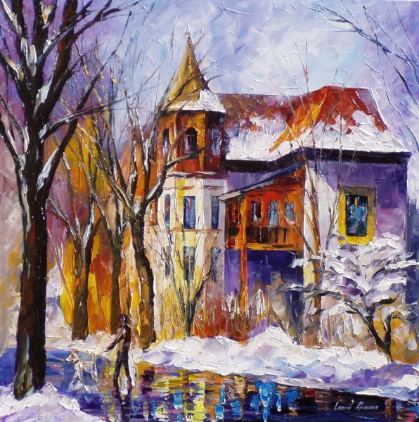 Леонид Афремов картины зима
