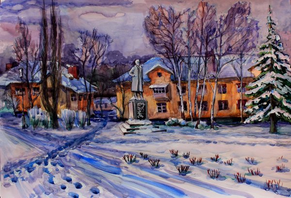 Художник Александр Болотов зима