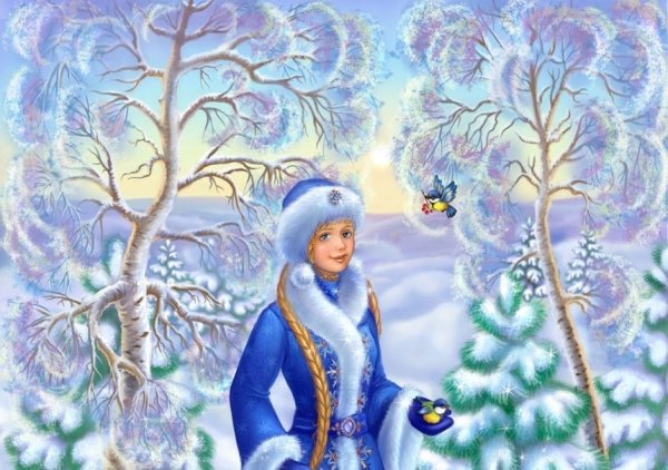 Снегурочка Казахстан иллюстрация