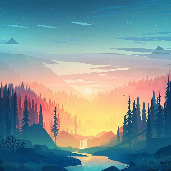 Легкие пейзажи арт диджитал