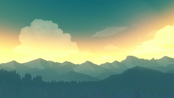Лес из Firewatch