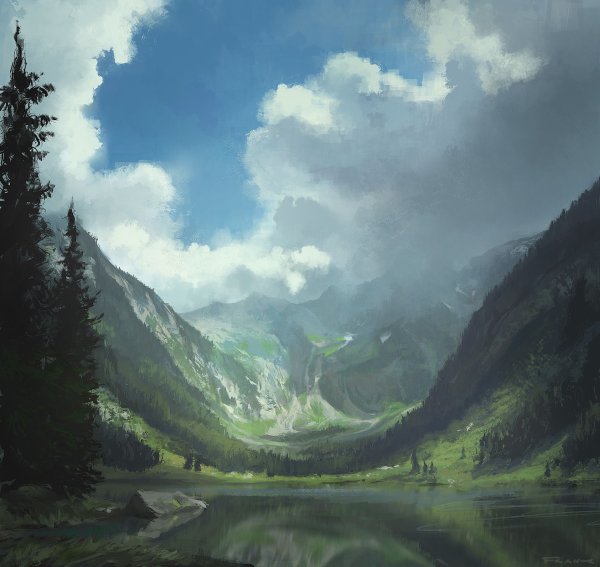 Эпический пейзаж картины