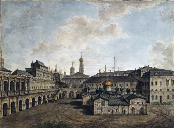 Федор Алексеев «красная площадь в Москве», 1800 год