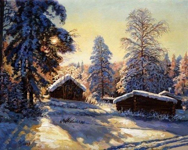 Панов Эдуард Порфирьевич картины зима
