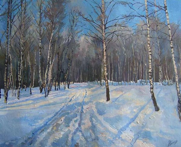 Картина Эдуард Панов зимний пейзаж