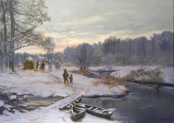 Панов Эдуард художник картины зимняя дорога