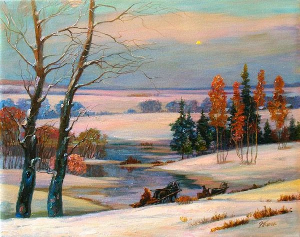 Панов Эдуард Порфирьевич картины зима