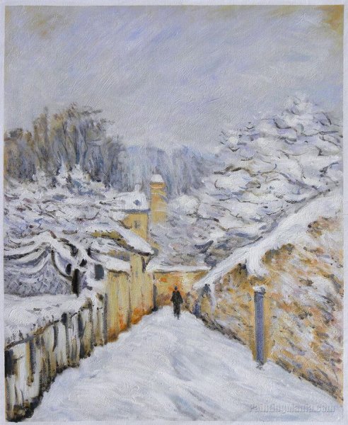 Альфред Сислей. Зима в лувесьенне. 1874