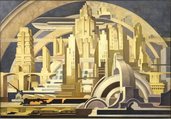 Туллио крали. Городской пейзаж. 1939