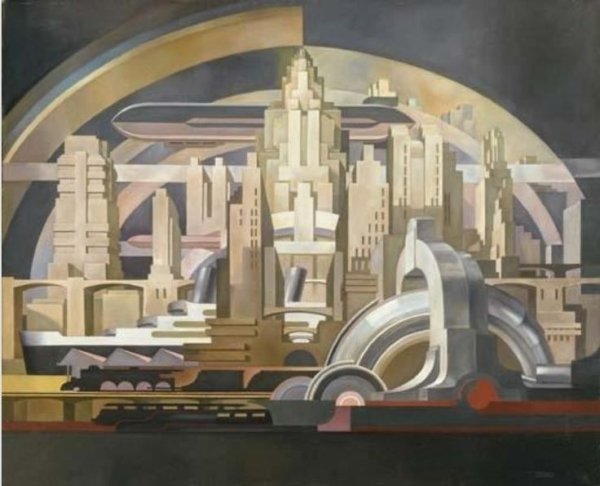 Туллио крали. Городской пейзаж. 1939