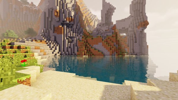 Красивый пейзаж в МАЙНКРАФТЕ