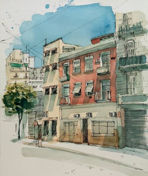 Стилизованное изображение города