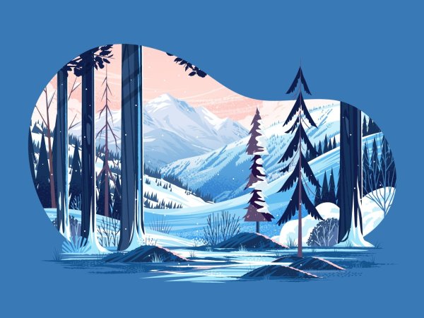 Пейзаж адоб иллюстратор