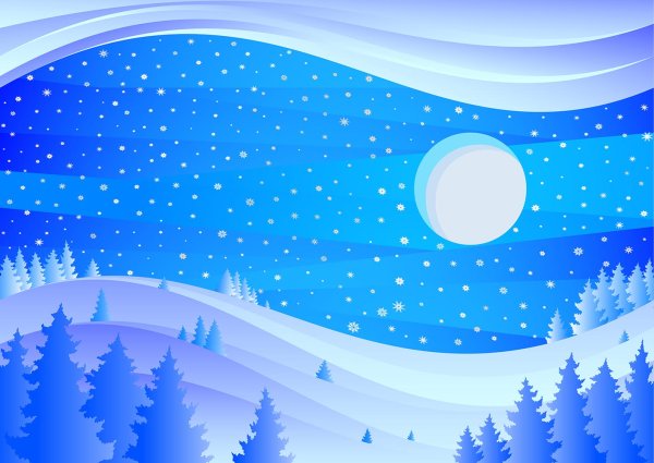 Зима вектор