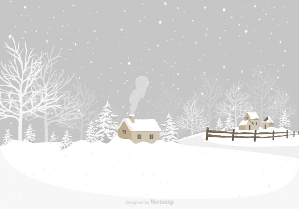 Зима рисунок