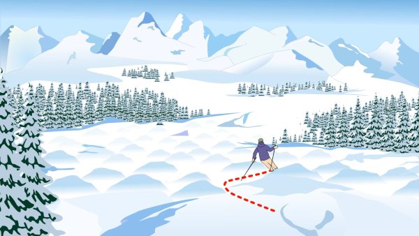 Горнолыжный курорт вектор