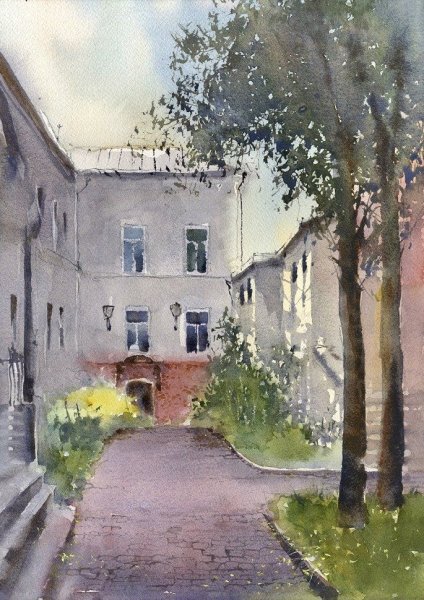 Живопись акварель пленэр архитектура