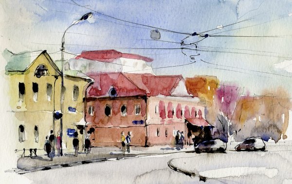 Этюд городского пейзажа