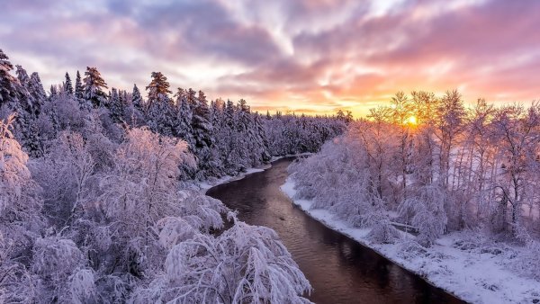 Река Лойзах Германия зима