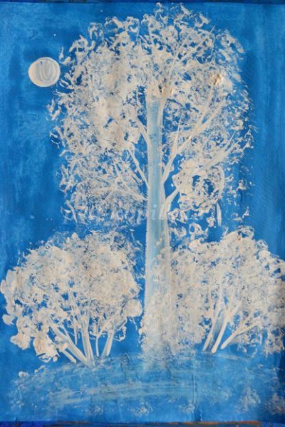 Зимний пейзаж подготовительная группа