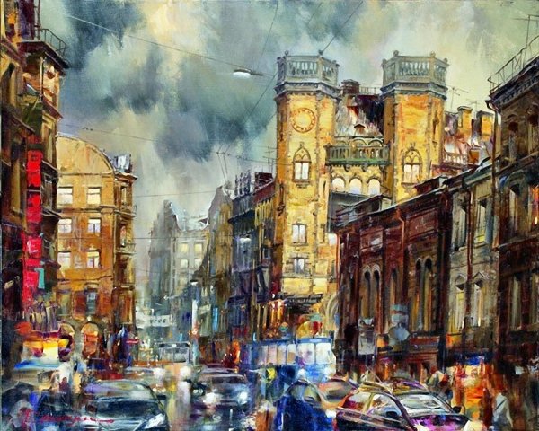 Иван Славинский художник картины Петербург Троицкий собор